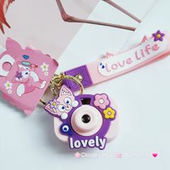 Móc Khoá Máy Ảnh Cáo Lina Bell có đèn Love life
