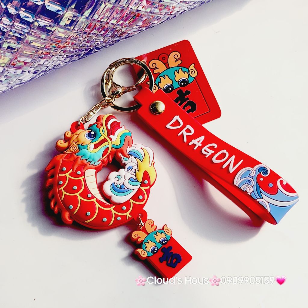 Móc Khóa Rồng Nước Phun Lửa Tết Dragon - TẾT