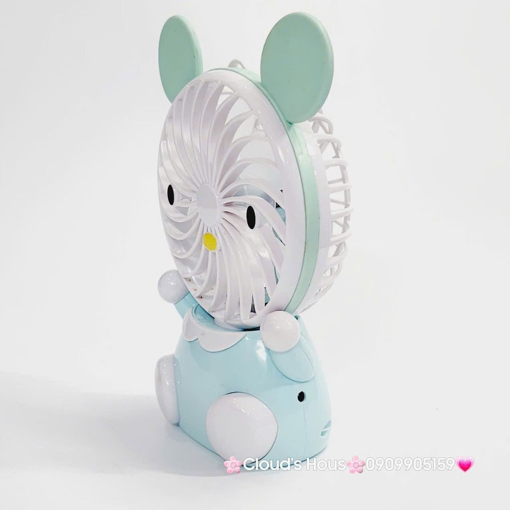 Mini Fan - Quạt Cầm Tay - Để Bàn Voi Mặc Yếm