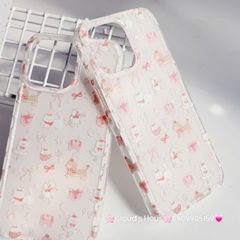 Case Ốp điện thoại iPhone Mèo Chó Nơ Đỏ Sticker Dễ Thương Nền Trắng iPhone 11/12/13/14/15/Pro/Promax