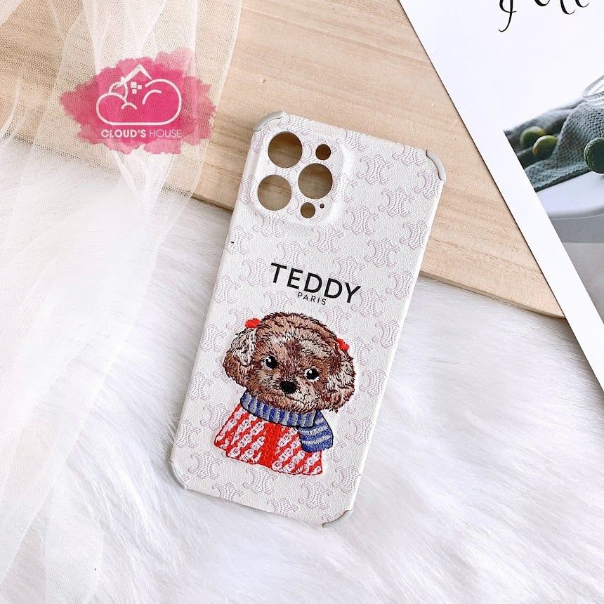CASE iPhone TEDDY Thêu Nhám Sang Chảnh