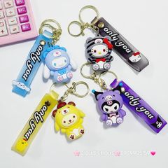 Móc Khóa Sanrio Kuromi Cinnamoroll Flan dây Only you