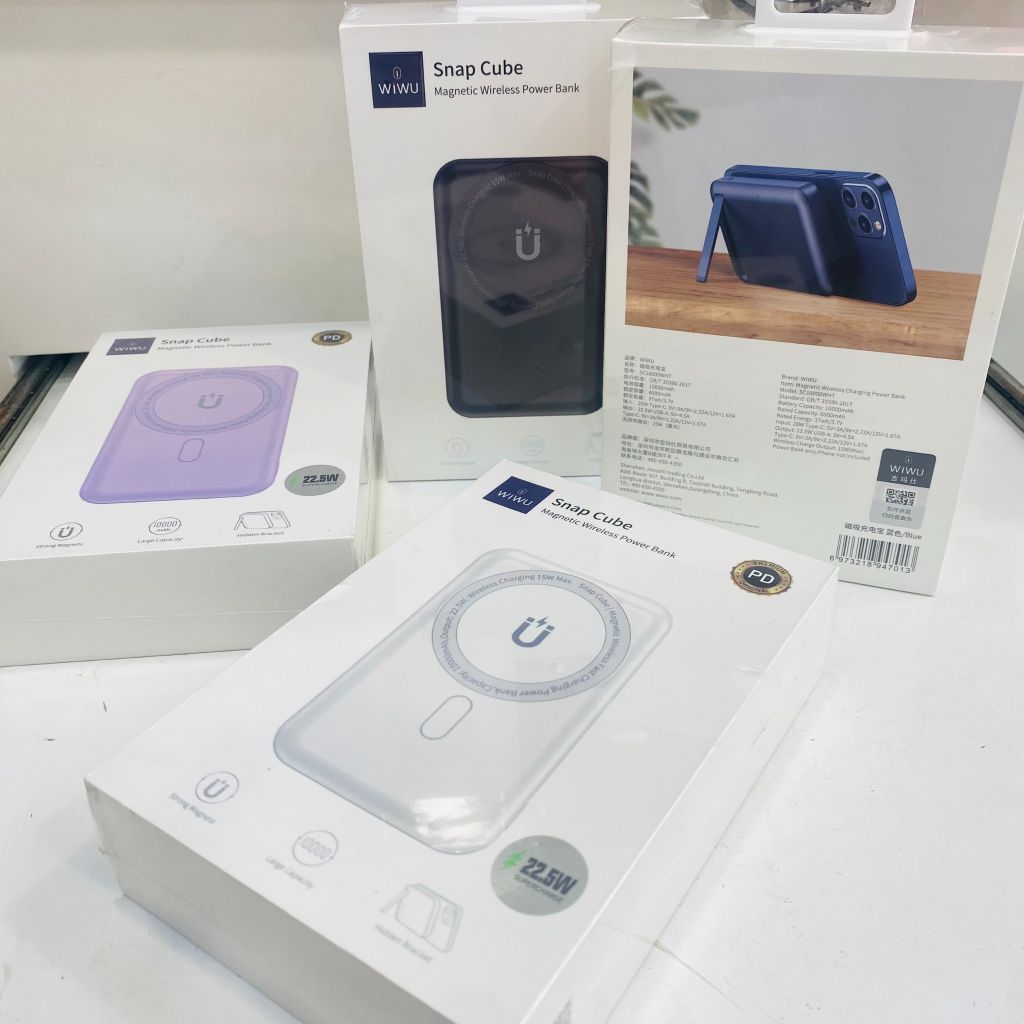 POWERBANK - Sạc dự phòng Chính hãng WIWU Magsafe 22.5W 10000mAh (4 màu)