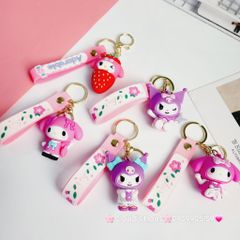 Móc Khoá Kuromi & Melody dây Sakura Adorable