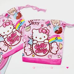 Túi Vải Dây Rút mini Hello Kitty & Doraemon