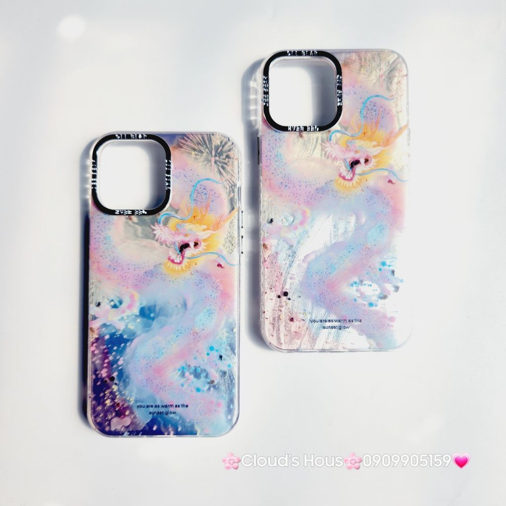 Case Ốp điện thoại iPhone Rồng Hologram viền camera titan iPhone 11/12/13/14/15/Pro/Promax - TẾT