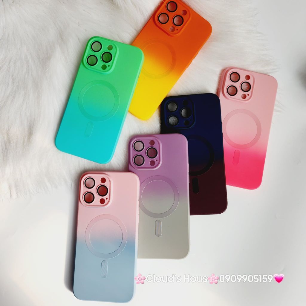 Case Ốp điện thoại iPhone IRIS Ombre Likgus Silicone Bảo vệ Cam Magsafe iPhone 14Promax