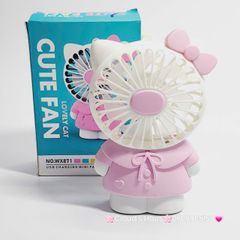 Mini Fan - Quạt Cầm Tay Hello Kitty Mặc Váy siêu kute