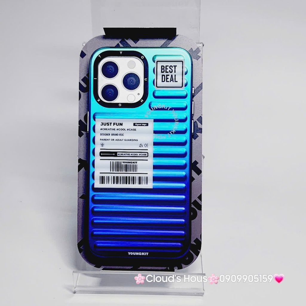 Case Ốp điện thoại iPhone Nhám Sọc ngang Hologram Youngkit chính hãng  iPhone 14/15/Pro/Promax