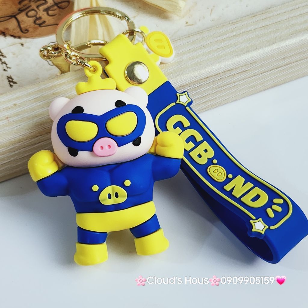 Móc Khoá Siêu nhân Heo cosplay GGBond