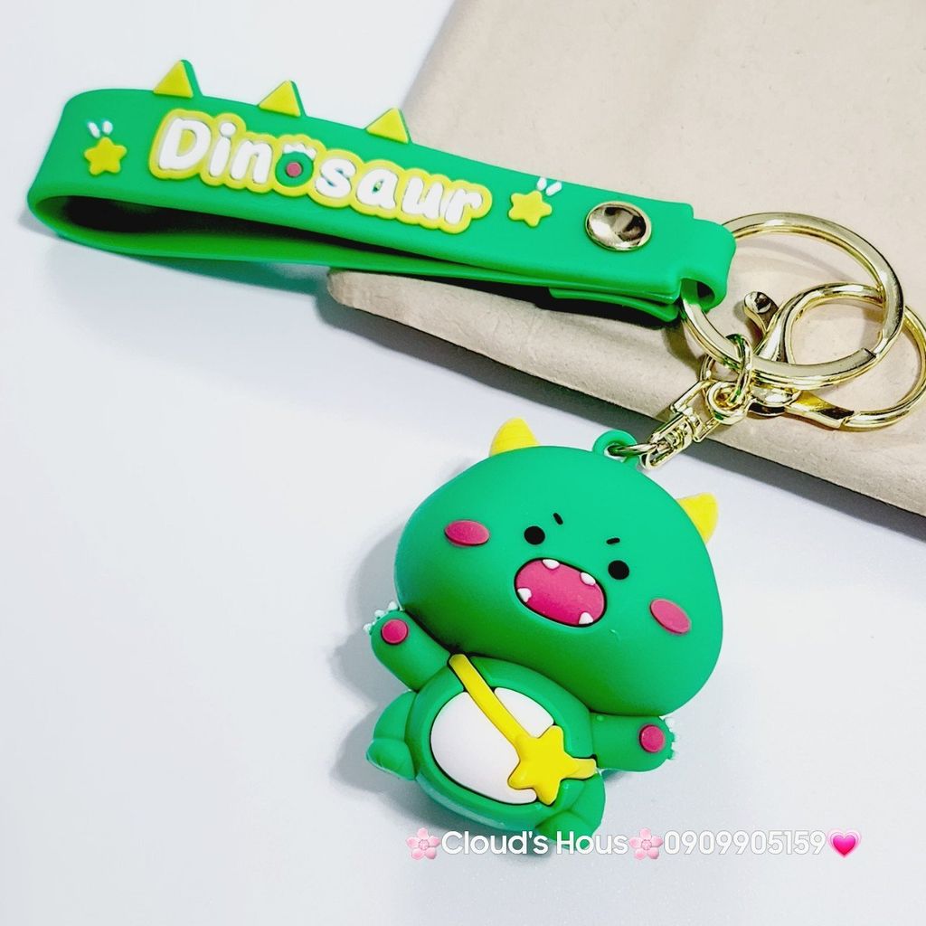 Móc Khóa Khủng Long Đeo Giỏ Kute Dinosaur