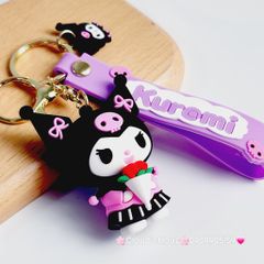 Móc Khóa Kuromi Đen & Tím