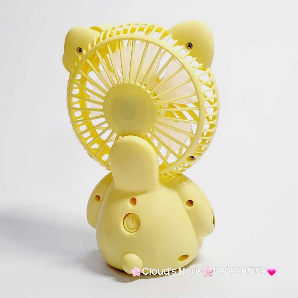 Mini Fan - Quạt Cầm Tay - Để Bàn Hello Kitty Ngồi (nhiều màu)