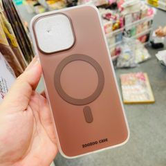 Case Ốp điện thoại iPhone Trong Nhám Magsafe Nâu Zoozoo Case iPhone 12/13/14/15/Pro/Promax