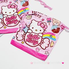 Túi Vải Dây Rút mini Hello Kitty & Doraemon