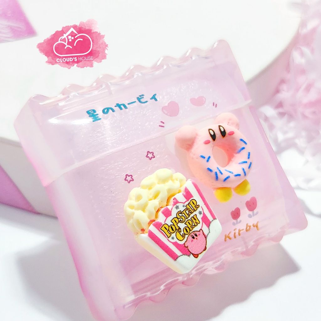 Cover Case Vỏ bảo vệ Airpod Hồng Icon nổi Form bánh Snack Airpod 1/2/3/Pro/Pro2