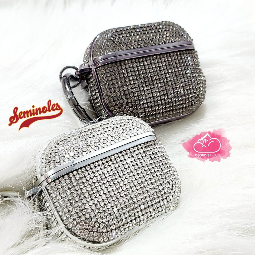 Cover Case Vỏ bảo vệ Airpod Đính đá Trắng sang chảnh Airpod 1/2/3/Pro/Pro2