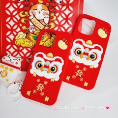 Case Ốp điện thoại iPhone Su dẻo Lân Đỏ TẾT Lì Xì iPhone 11/12/13/14/15/Pro/Promax