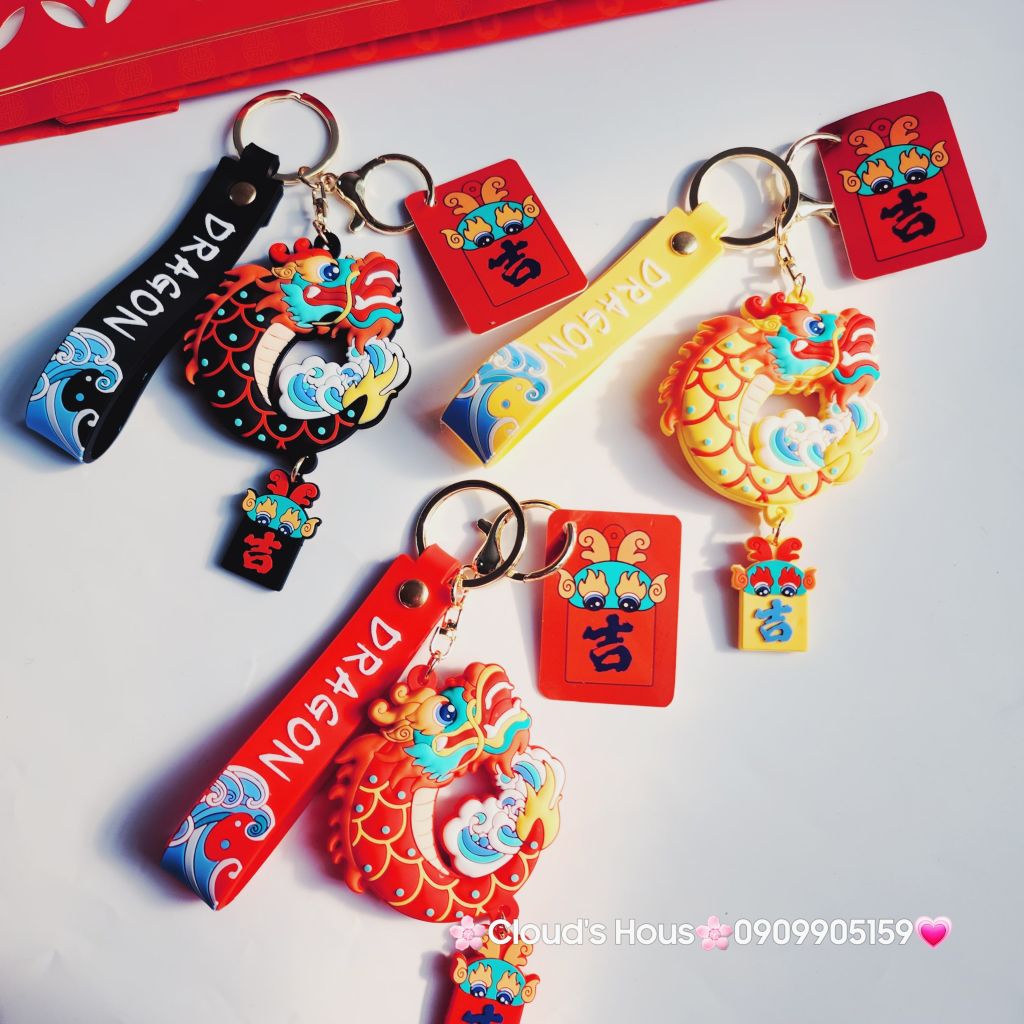 Móc Khóa Rồng Nước Phun Lửa Tết Dragon - TẾT