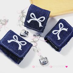 Cover Case Vỏ bảo vệ Airpod Túi Vải Jeans Nơ Airpod 1/2/3/Pro/Pro2