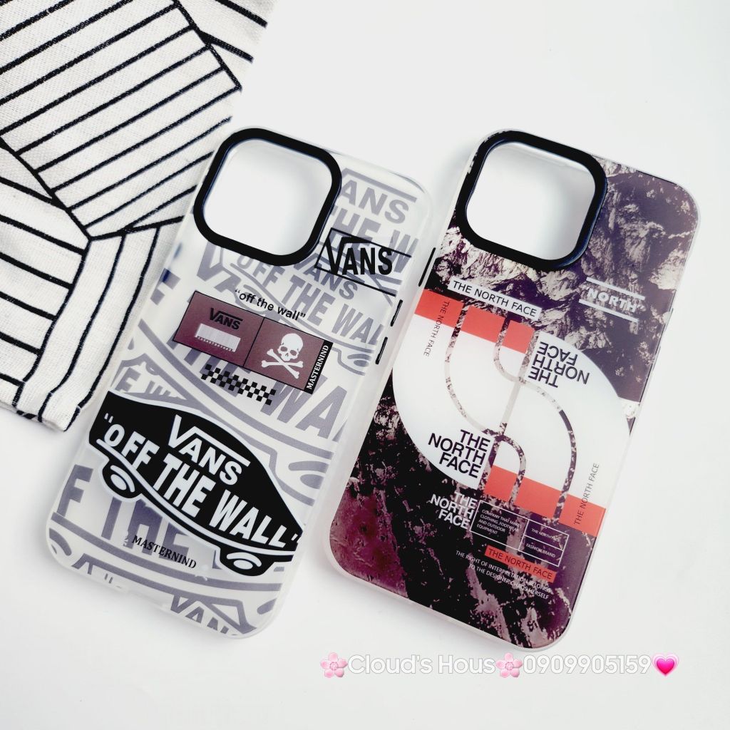 Case Ốp điện thoại iPhone Nhám Vans & The North Face iPhone X/Xs/XSM/11/12/13/14/15/Plus/Pro/Promax