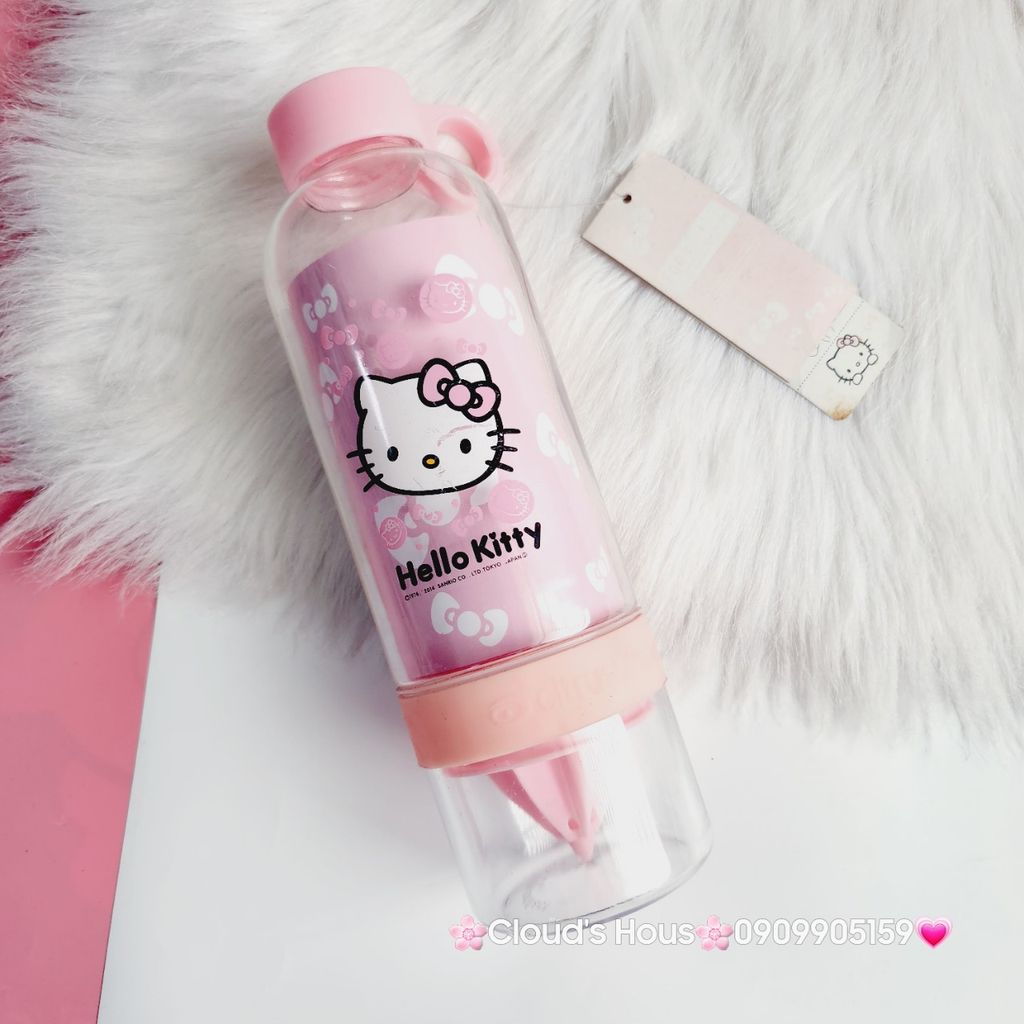 Bình nước Kitty có thể vắt nước cam Nhựa tốt