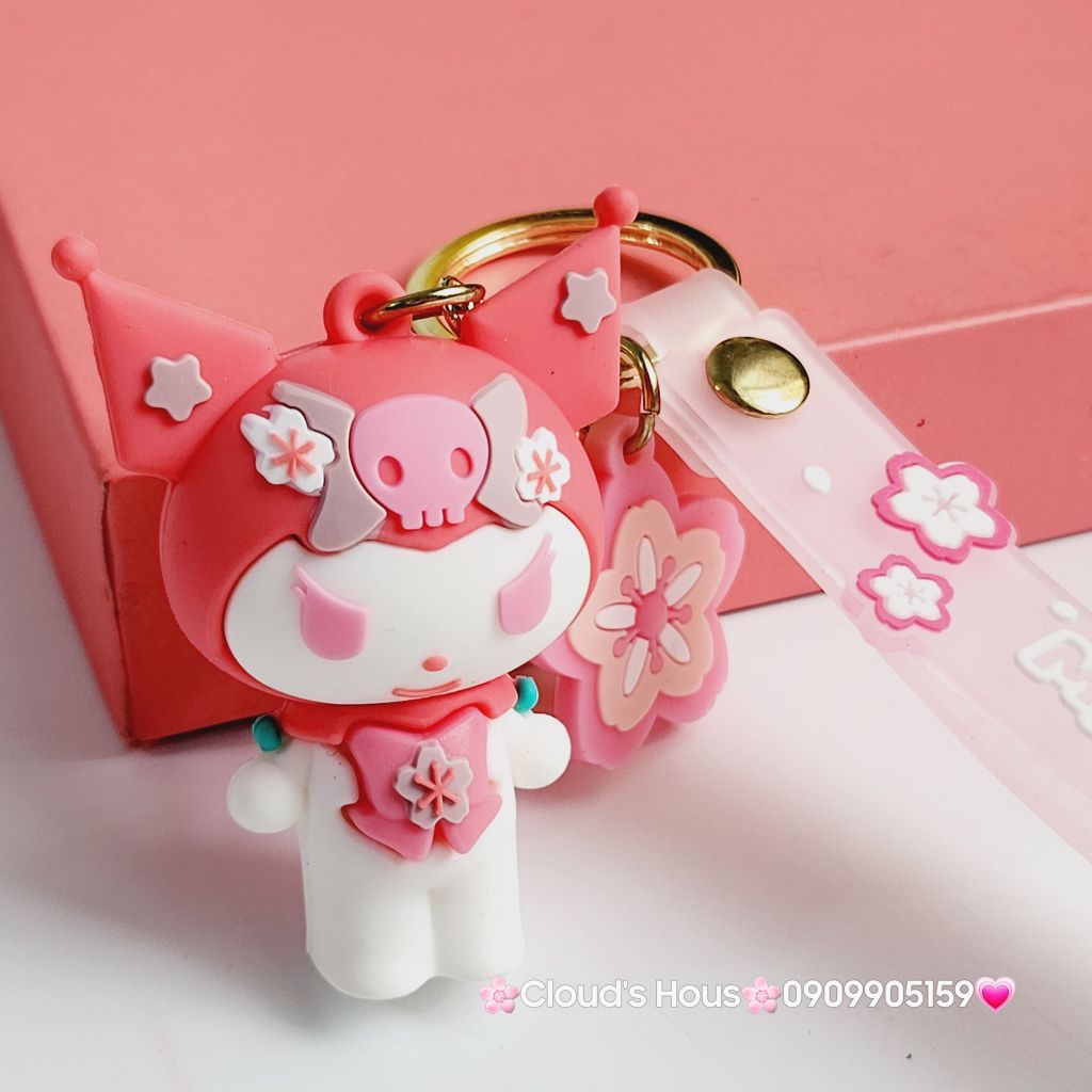 Móc Khoá Hoạt hình Sanrio Tone Trắng Hồng My Melody
