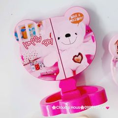 Gương Để Bàn Có Nắp Kèm Để Phụ Kiện