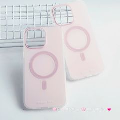 Case Ốp điện thoại iPhone Trong Nhám Magsafe Hồng Pastel Zoozoo Case iPhone 12/13/14/15/16/Pro/Promax