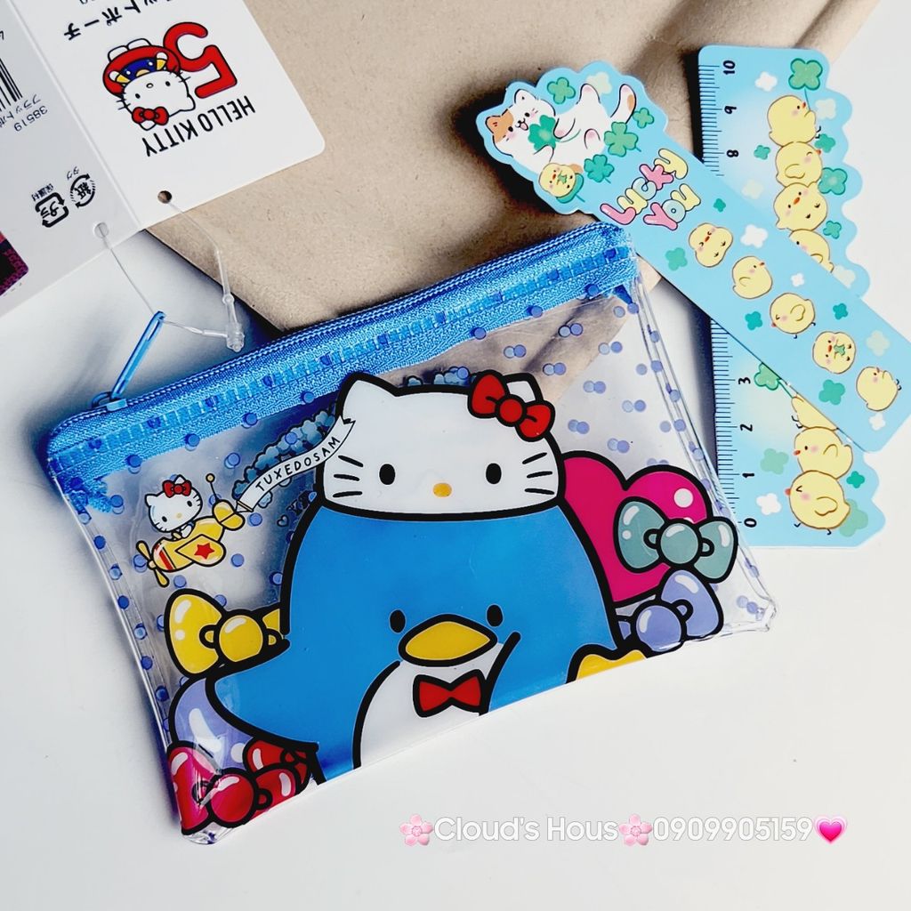 BÓP Ví Mini Trong Suốt In Hình Kute Sanrio Chính Hãng