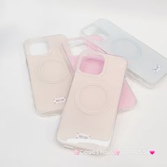 Case Ốp điện thoại iPhone Trong Crytal Magsafe Màu Beige Pastel Case iPhone 12/13/14/15/16/Pro/Promax