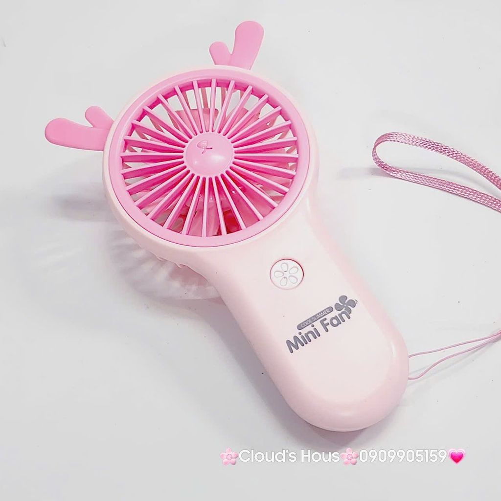 Mini Fan - Quạt Cầm Tay nhiều mẫu Sừng Siêu Kute ( nhiều màu)