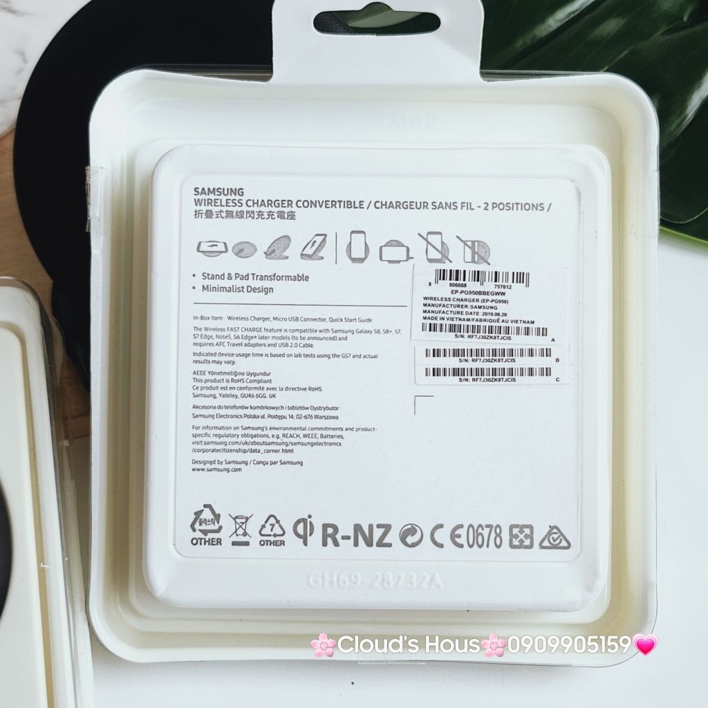 Đế Sạc Không Dây Samsung Fast Charger Pad & Stand (chính hãng)