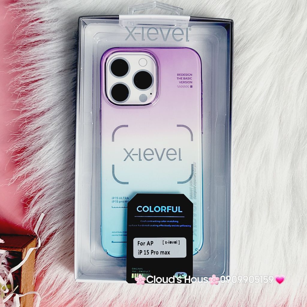 Case Ốp điện thoại iPhone X-level Chính hãng Ombre  iPhone 15Promax