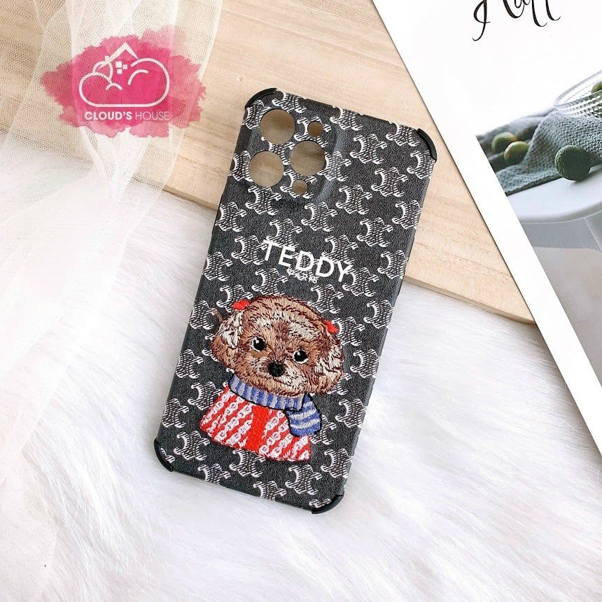 CASE iPhone TEDDY Thêu Nhám Sang Chảnh