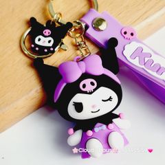 Móc Khóa Kuromi Đen & Tím