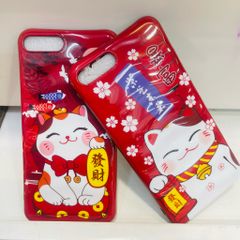 Case Ốp điện thoại iPhone Mèo may mắn phôi gợn sóng iPhone 11/12/13/Pro/Promax - TẾT