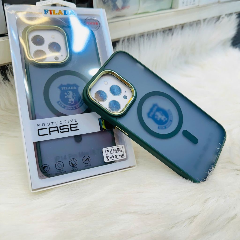 Case Ốp điện thoại Trong lưng nhám Magsafe chính hãng Filada iPhone 11/12/13/14/Plus/Pro/Promax (viền màu)