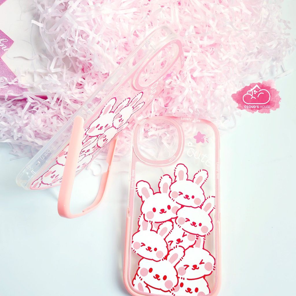Case iPhone Thỏ cute Trong Chống Dựng iPhone 11/12/13/14/Plus/Pro/Promax
