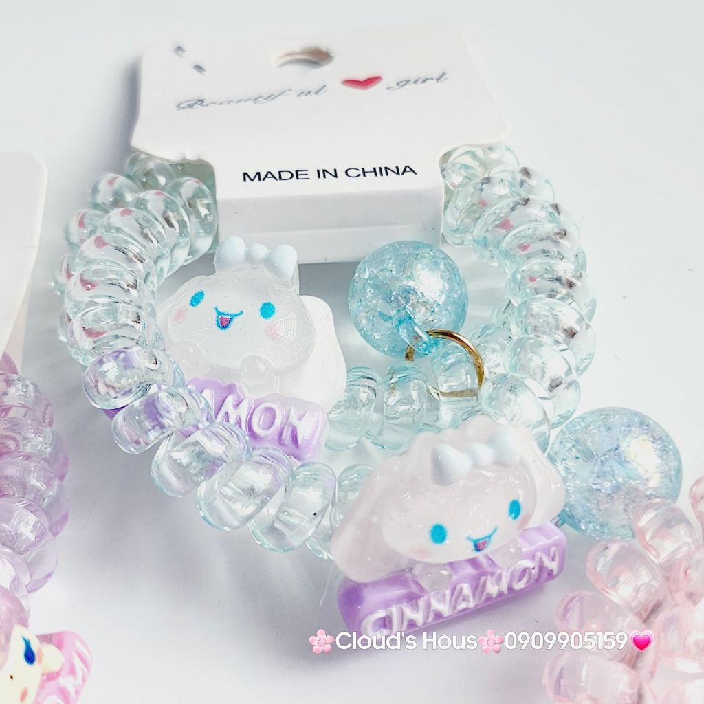 Đồ cột tóc dây xoăn trong Charm hoạt hình (cặp)