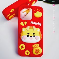 Case Ốp điện thoại iPhone Su dẻo Lân Vàng kèm Popsocket iPhone 11/12/13/14/15/Pro/Promax - TẾT