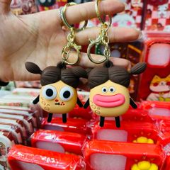 Móc Khoá Khoai Tây Tóc Hai chùm có đèn mắt lồi