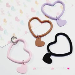 Vòng charm đeo tay Silicone Trái tim basic