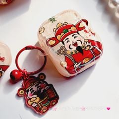 Cover Case Vỏ bảo vệ Airpod Ông Thần Tài Charm Thần Tài Có Chuông Airpod 1/2/3/Pro/Pro2 - TẾT