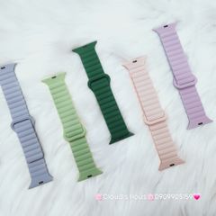 Dây Apple Watch Silicone Basic Chống bẩn Hai màu có nam châm siêu xịn