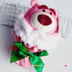 Bó Hoa Gấu Bông Gấu Dâu Lotso Nơ Xanh