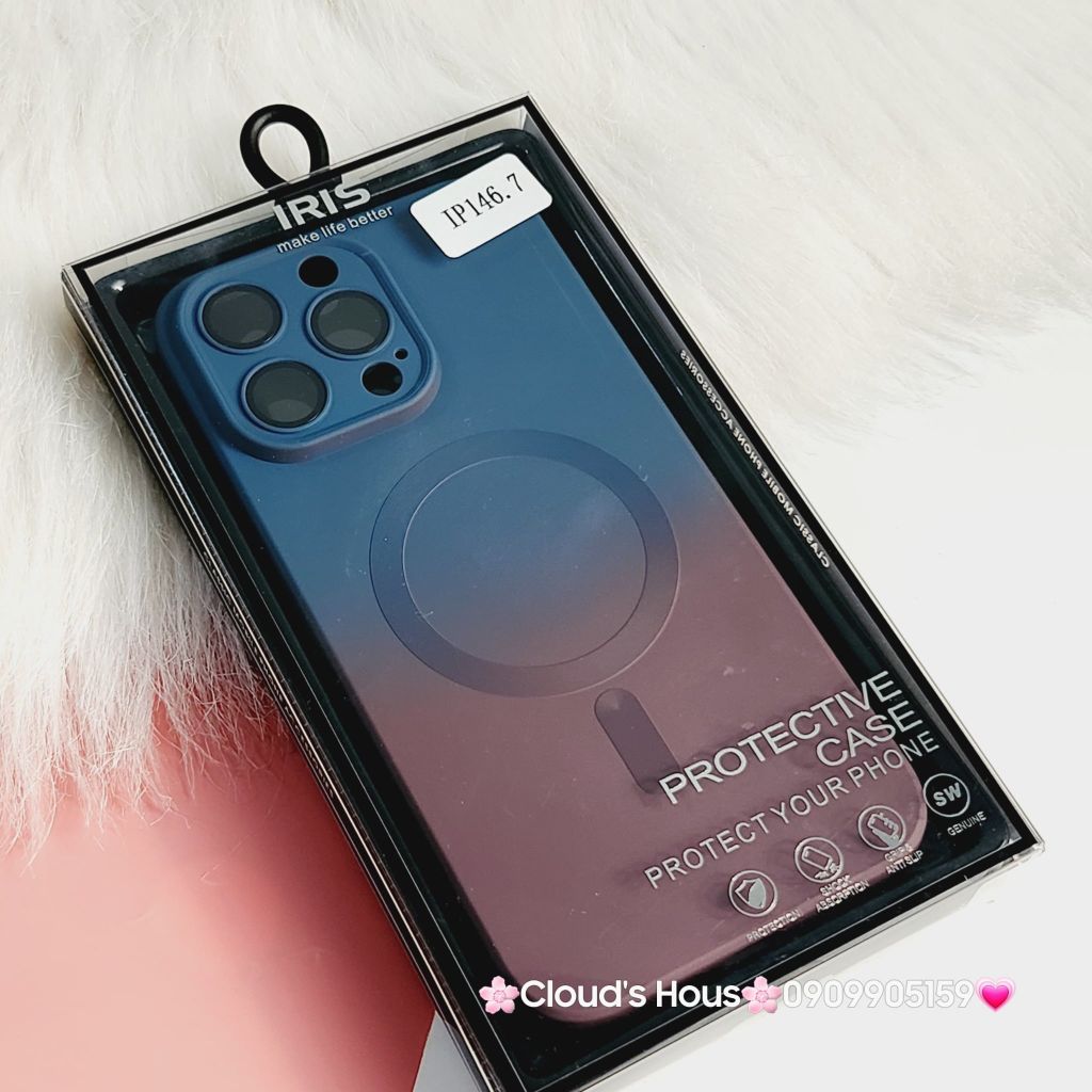 Case Ốp điện thoại iPhone IRIS Ombre Likgus Silicone Bảo vệ Cam Magsafe iPhone 14Promax