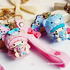 Móc Khóa Tình Mẫu Tử Đầu Xù Hello Kitty