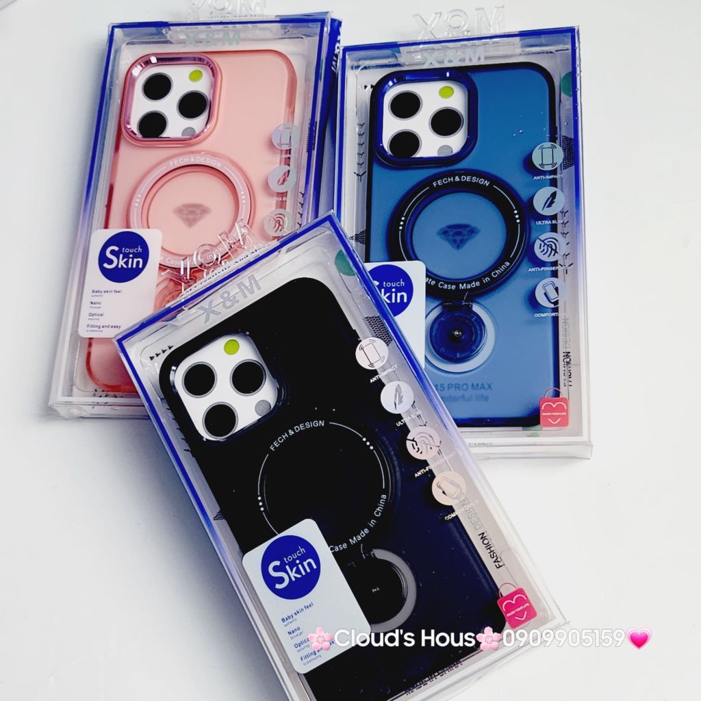 Case Ốp điện thoại iPhone X&M Trong viền hologram bóng iPhone 14Promax/ 15Promax (5 mẫu)