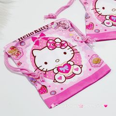 Túi Vải Dây Rút mini Hello Kitty & Doraemon